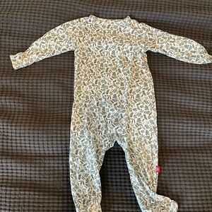 Floral Green Kids One Piece